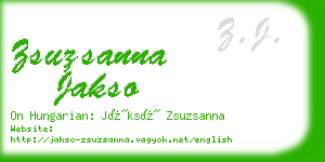 zsuzsanna jakso business card